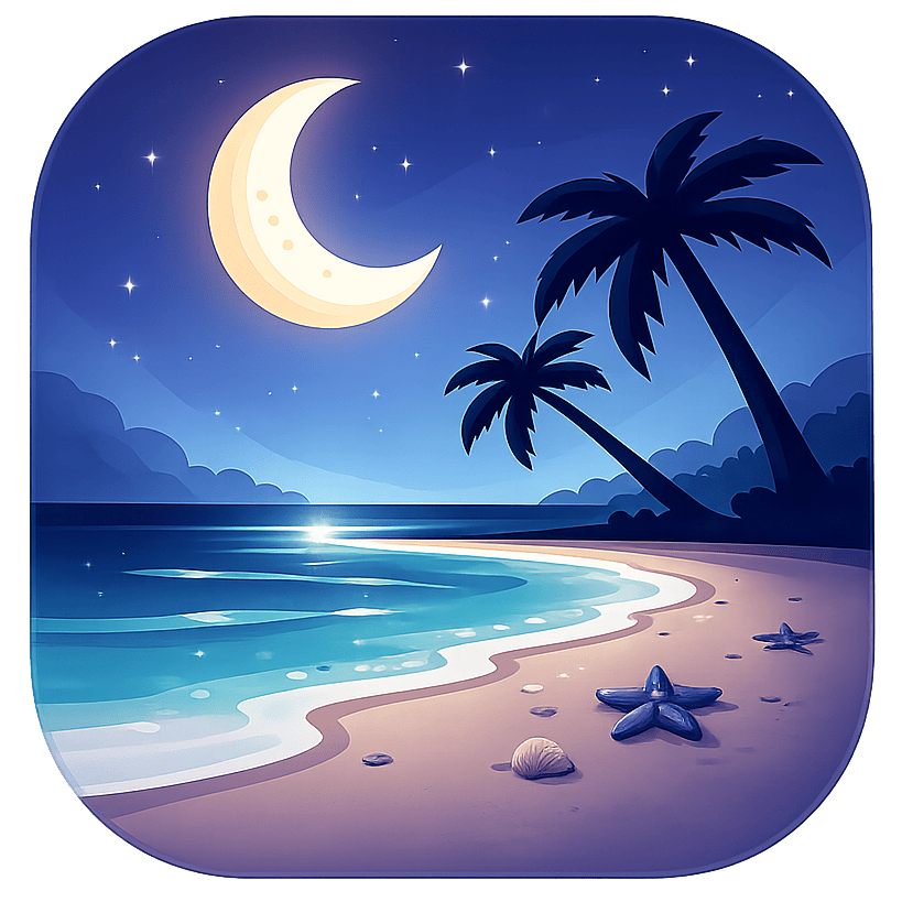 midnight beach dark theme